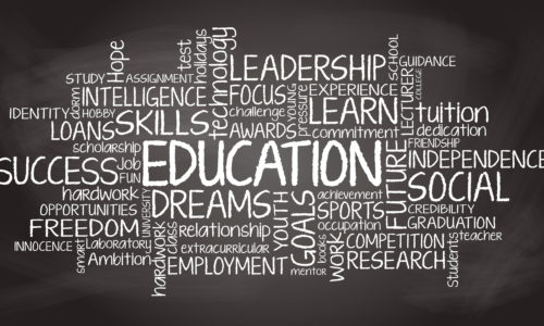 Education related tag cloud illustration Education related tag cloud illustration